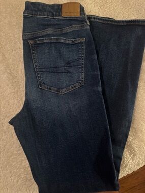 American Eagle Outfitters Women's Dark Blue Boot Cut Jeans